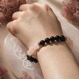 Garnet and Rose Quartz Bracelet