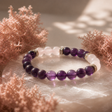 Amethyst and Rose Quartz Bracelet