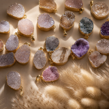 Extraordinary Angel Aura Drusy Quartz Crystal Necklace