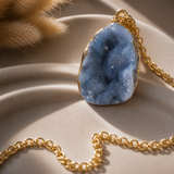 Extraordinary Angel Aura Drusy Quartz Crystal Necklace