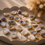 Extraordinary Angel Aura Drusy Quartz Crystal Necklace