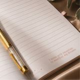 Goddess Energy Manifestation Journal and Rose Quartz Crystal Pen