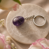 Amethyst Drop Keyring