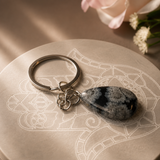 Snow Obsidian Drop Keyring