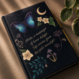 Midnight Moth Journal with Amethyst Pen