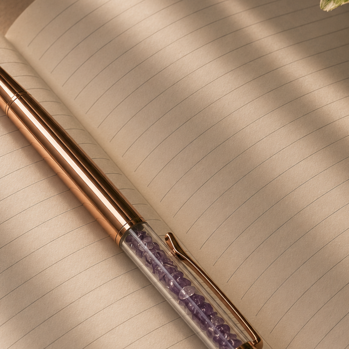 Midnight Moth Journal with Amethyst Pen