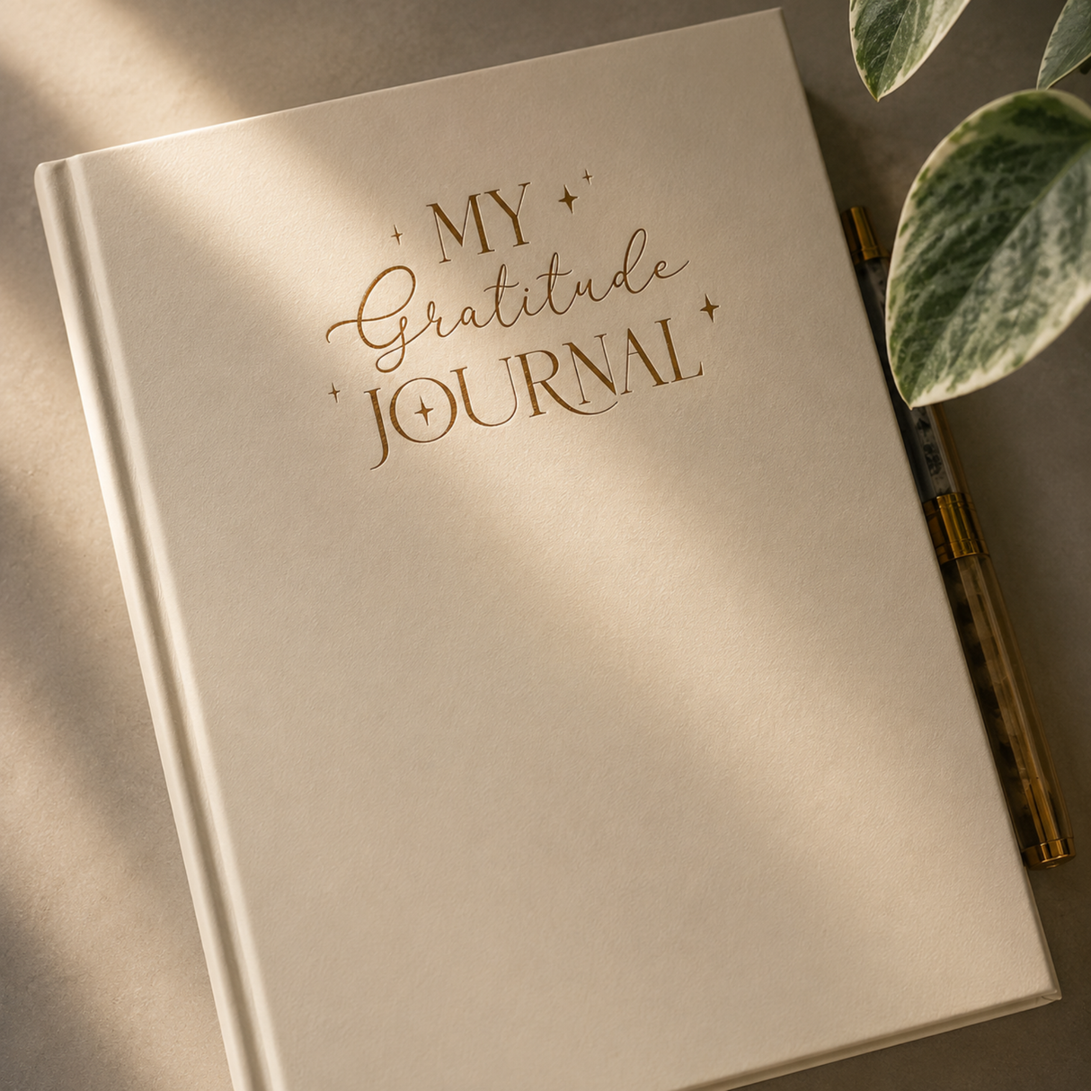 Gratitude Journal with Rose Quartz Pen