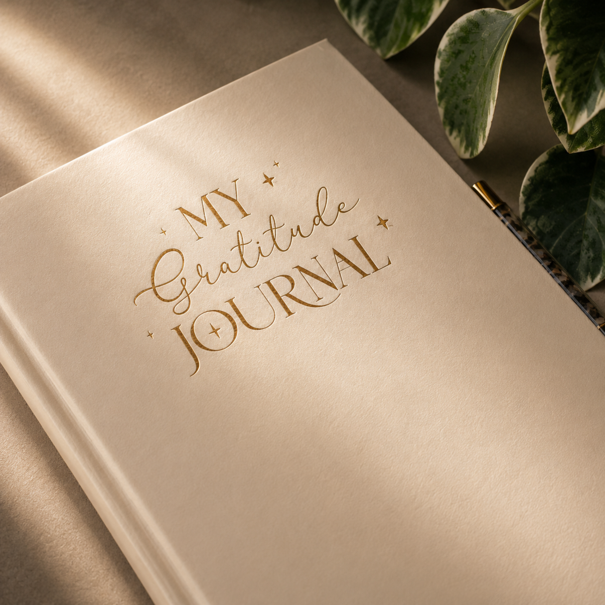 Gratitude Journal with Rose Quartz Pen