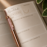 Gratitude Journal with Rose Quartz Pen