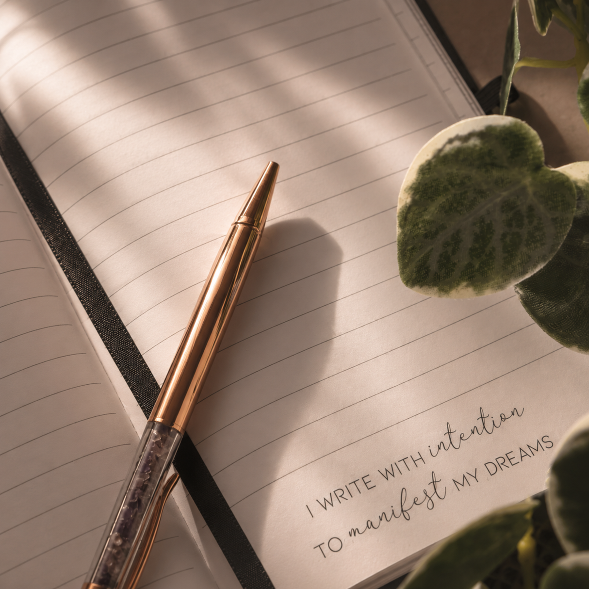Manifestation Journal with Amethyst Pen