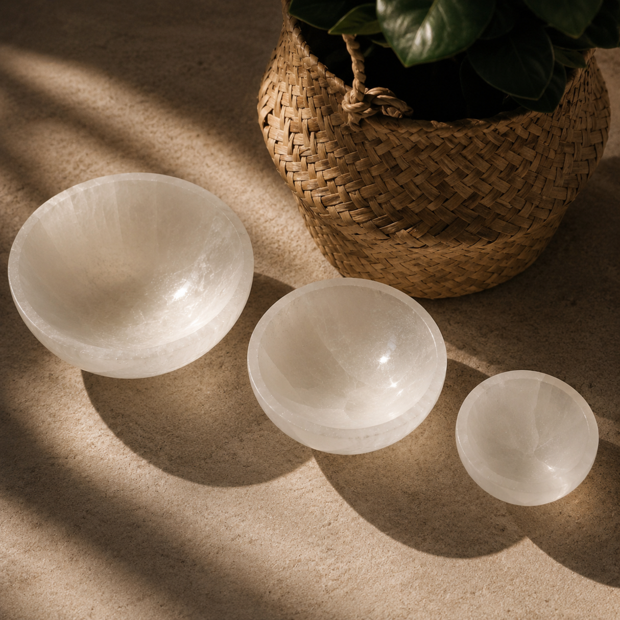 Selenite Round Bowl