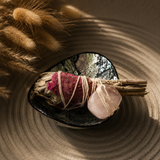 White Sage Bundle with Rose Quartz