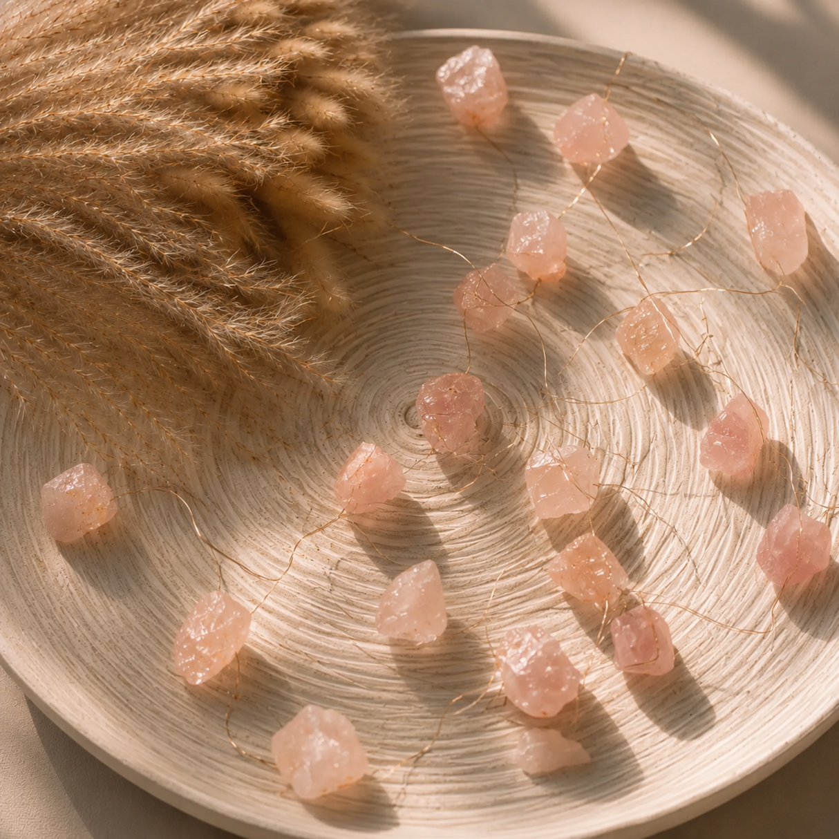 Rose Quartz Gemstone Lights