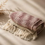 Boho Comfort Throws - 125x150cm - Ruby Two Tone