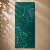 Grip Yoga Towel Mandalas, Jungle Green