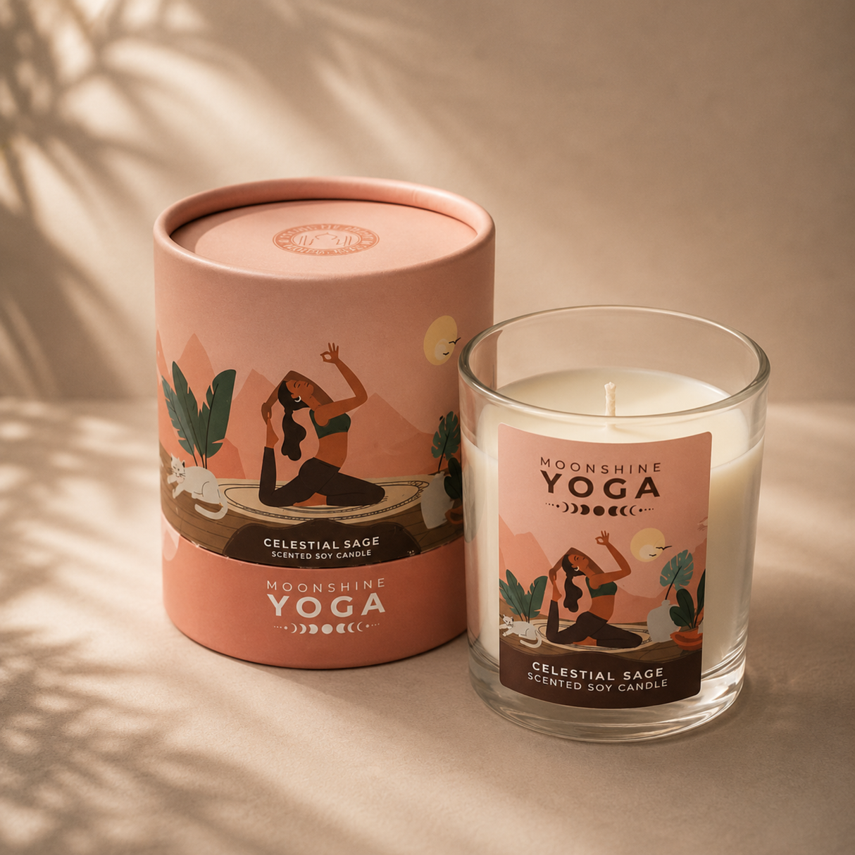 Moonshine Yoga soy wax candle Celestial Sage