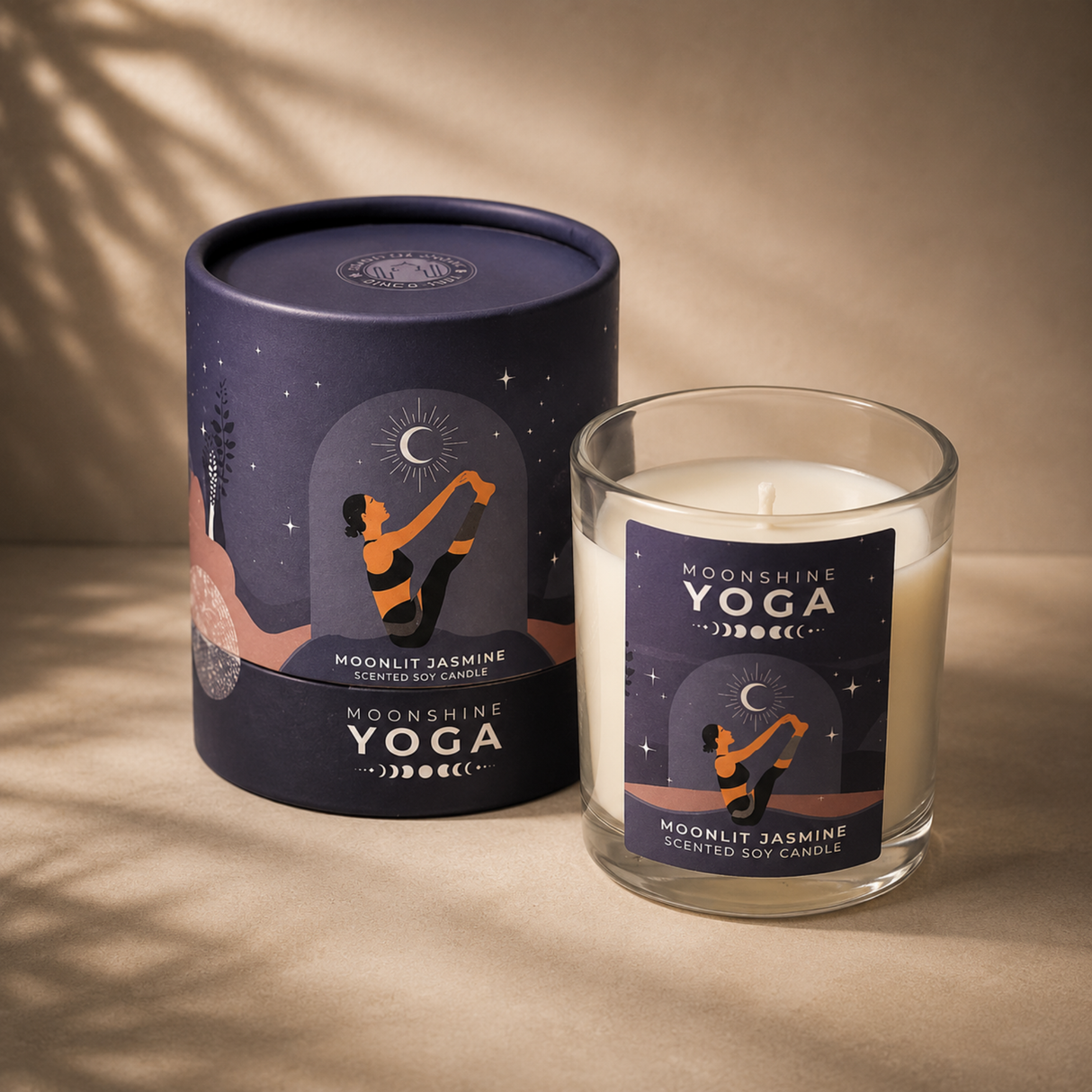 Moonshine Yoga soy wax candle Moonlit Jasmine