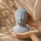 Tranquility Buddha Head - Blue Copper