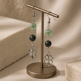 Clover Earrings with Kambaba Jasper & Green Aventurine
