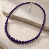 Amethyst Drop Bead Necklace