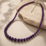 Amethyst Drop Bead Necklace