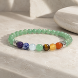 7 Chakra Bracelet with Green Aventurine