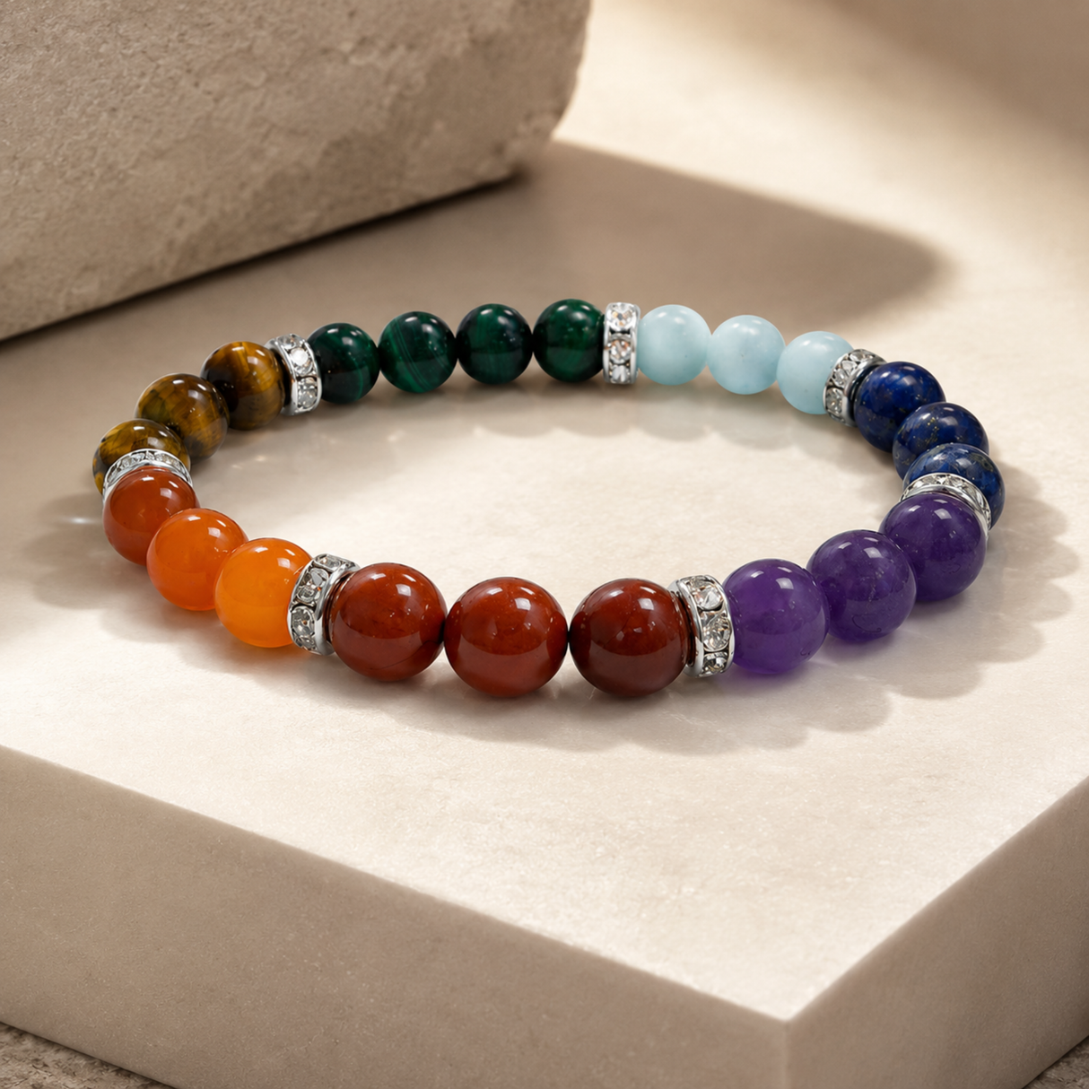 Chakra Balance Rhinestone Bracelet