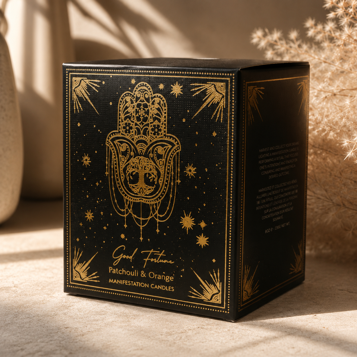 Manifestation Gemstone Candle Good Fortune