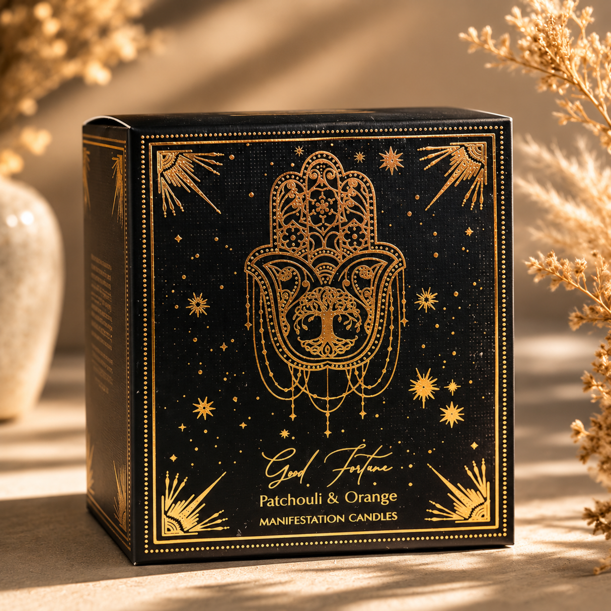Manifestation Gemstone Candle Good Fortune