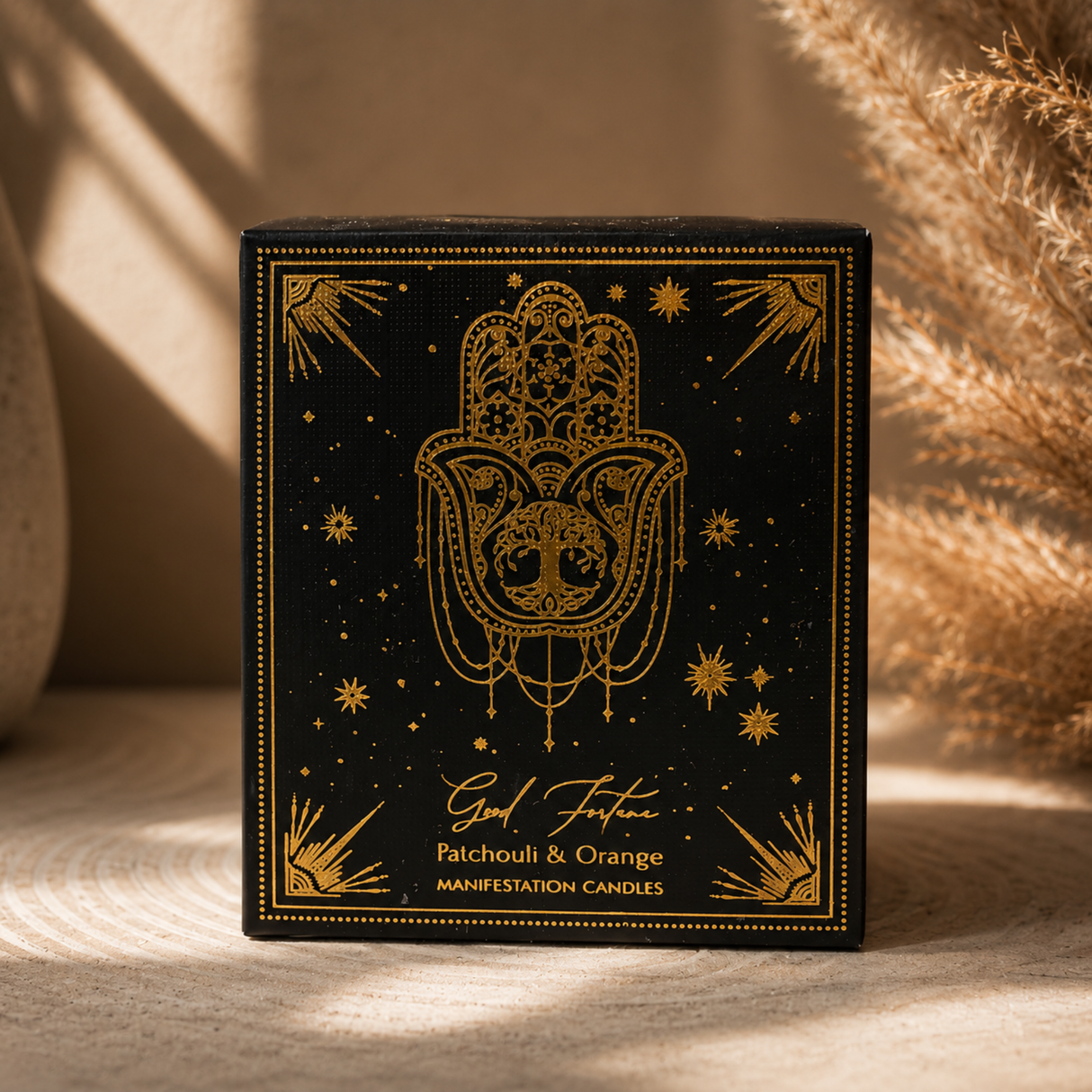 Manifestation Gemstone Candle Good Fortune