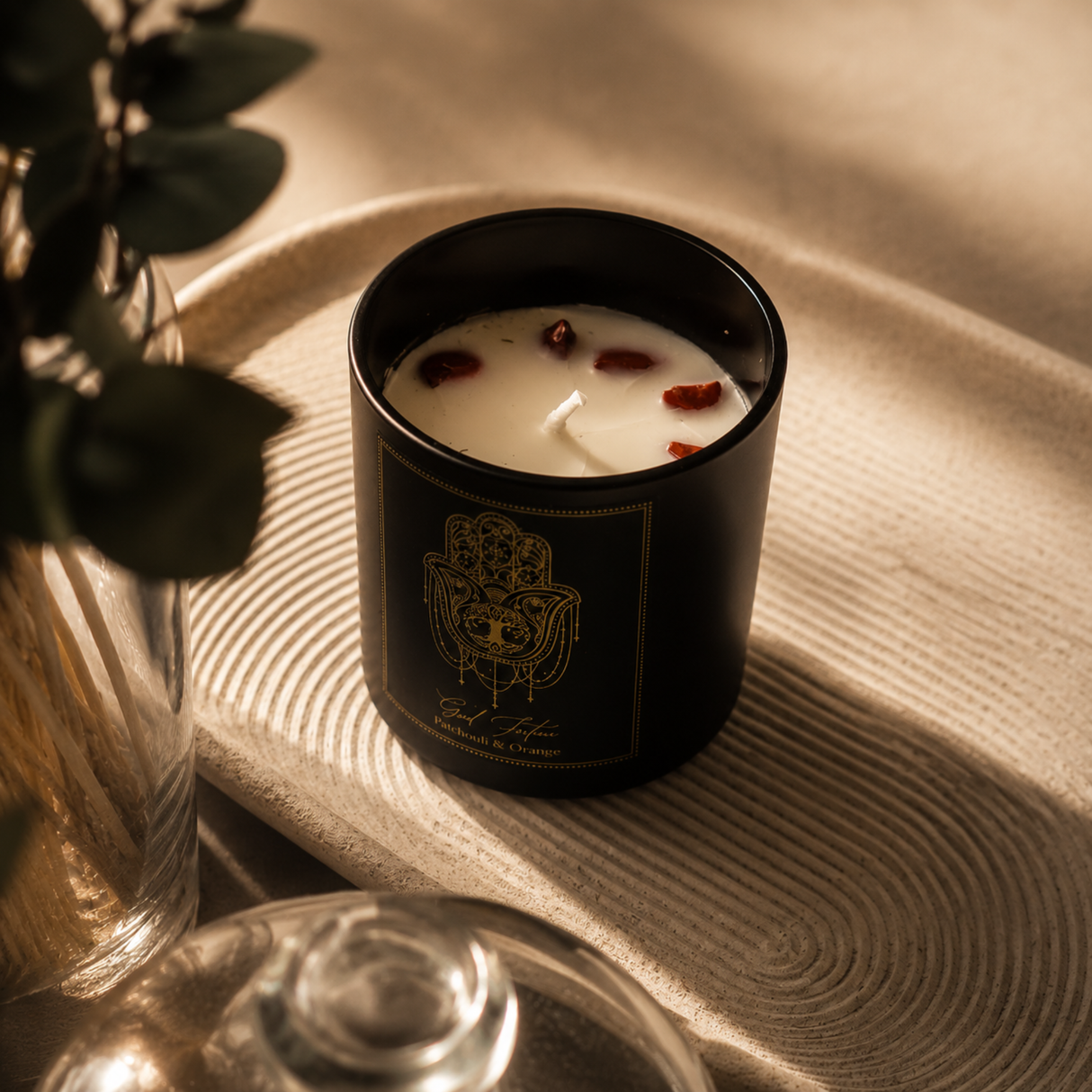 Manifestation Gemstone Candle Good Fortune