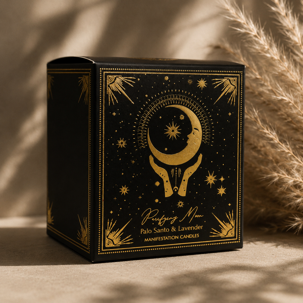 Manifestation Gemstone Candle Purifying Moon