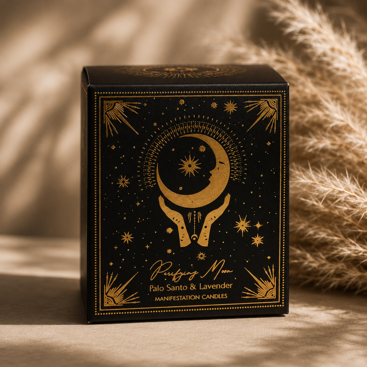 Manifestation Gemstone Candle Purifying Moon